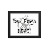 Your Design Here Framed poster - The Bloodhound Shop