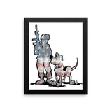 Soldier Hound Framed poster - The Bloodhound Shop