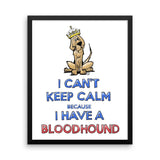 Keep Calm Hound Framed poster - The Bloodhound Shop