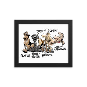 Tim's Wrecking Ball Crew Hound Lineup Framed poster - The Bloodhound Shop