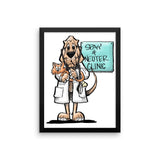 Veterinarian Hound Framed poster - The Bloodhound Shop