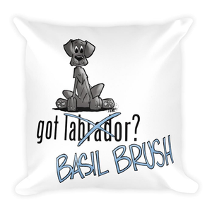 Tim's Got Basil Brush? Square Pillow - The Bloodhound Shop