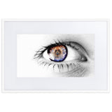 Eye of the Hound Matte Paper Framed Poster With Mat - The Bloodhound Shop