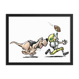 Football Hound Packers Framed poster - The Bloodhound Shop