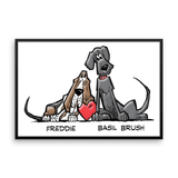 Tim's Freddie/Basil Love Framed poster - The Bloodhound Shop