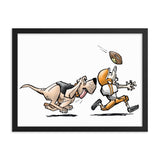 Football Hound Browns Framed poster - The Bloodhound Shop