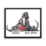 Tim's Freddie/Basil Love Framed poster - The Bloodhound Shop