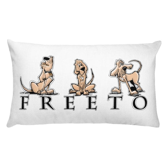 Freeto LineUp Rectangular Pillow - The Bloodhound Shop