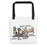 Tim's Wrecking Ball Crew Hound Lineup Tote bag - The Bloodhound Shop