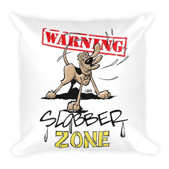 Slobber Zone Hound Square Pillow - The Bloodhound Shop