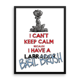 Tim's Keep Calm Basil Framed poster - The Bloodhound Shop