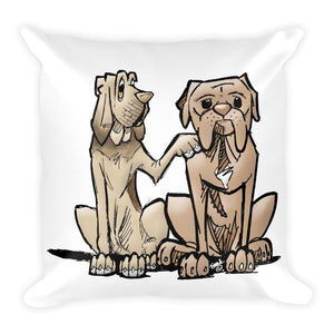Hound and Bordeaux Square Pillow - The Bloodhound Shop