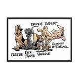 Tim's Wrecking Ball Crew Hound Lineup Framed poster - The Bloodhound Shop