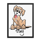Zoey Custom Framed poster - The Bloodhound Shop