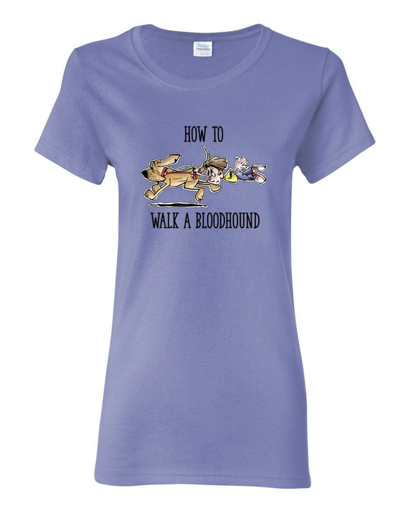 How to Walk a Hound Women's short sleeve t-shirt - The Bloodhound Shop