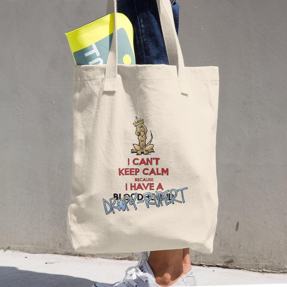 Tim's Keep Calm Droopy Rupert Cotton Tote Bag - The Bloodhound Shop