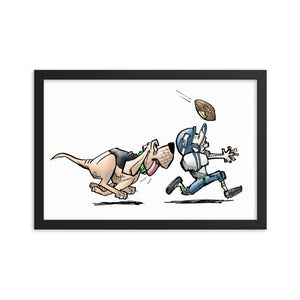 Football Hound Seahawks Framed poster - The Bloodhound Shop