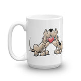 Hound Love (Red and Black Hounds) Mug - The Bloodhound Shop