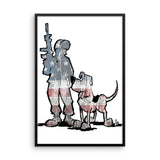 Soldier Hound Framed poster - The Bloodhound Shop