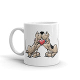 Hound Love (Red and Black Hounds) Mug - The Bloodhound Shop
