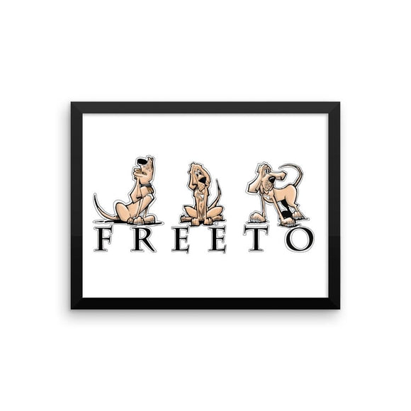 Freeto LineUp Framed poster - The Bloodhound Shop