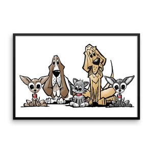 Blood is Thicker Lineup Framed poster - The Bloodhound Shop