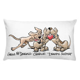 Tim's Wrecking Ball Crew Heart Hound Basic Pillow - The Bloodhound Shop