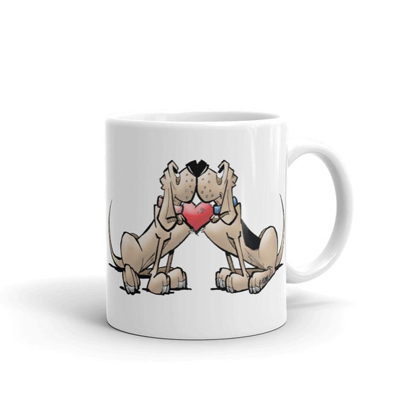 Hound Love (Red and Black Hounds) Mug - The Bloodhound Shop