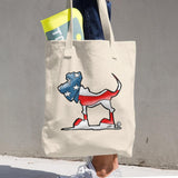 USA Flag Hound Cotton Tote Bag - The Bloodhound Shop