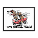 Tim's Wrecking Ball Crew Freddie's B-Day Framed poster - The Bloodhound Shop