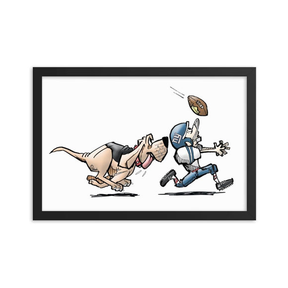 Football Hound Giants Framed poster - The Bloodhound Shop