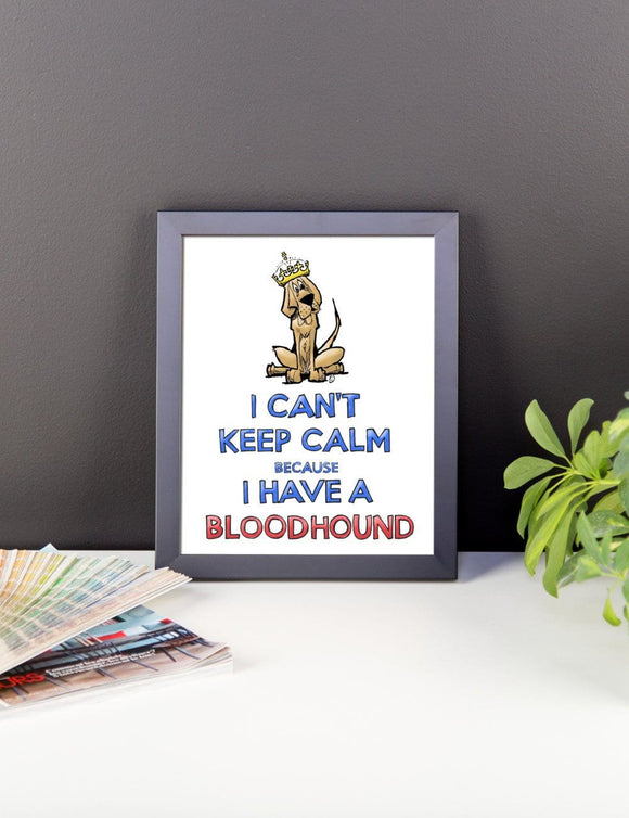 Keep Calm Hound Framed poster - The Bloodhound Shop