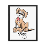 Zoey Custom Framed poster - The Bloodhound Shop