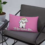 Maltese- If The Crown Fits FBC Basic Pillow - The Bloodhound Shop