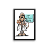 Veterinarian Hound Framed poster - The Bloodhound Shop