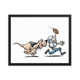 Football Hound Lions Framed poster - The Bloodhound Shop