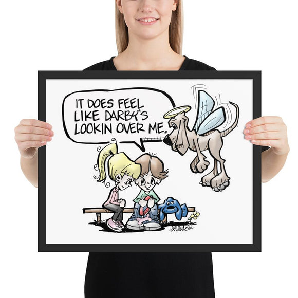 Angel Hound Darby Framed poster