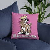 Cavalier- If The Crown Fits FBC Basic Pillow - The Bloodhound Shop