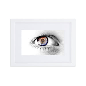 Eye of the Hound Matte Paper Framed Poster With Mat - The Bloodhound Shop