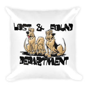 Lost & Found Hounds Square Pillow - The Bloodhound Shop