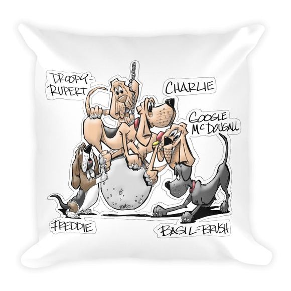 Tim's Wrecking Ball Crew 5 With Names Basic Pillow - The Bloodhound Shop