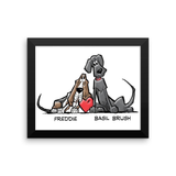 Tim's Freddie/Basil Love Framed poster - The Bloodhound Shop