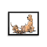 Palmer Playful Pups Framed photo paper poster - The Bloodhound Shop