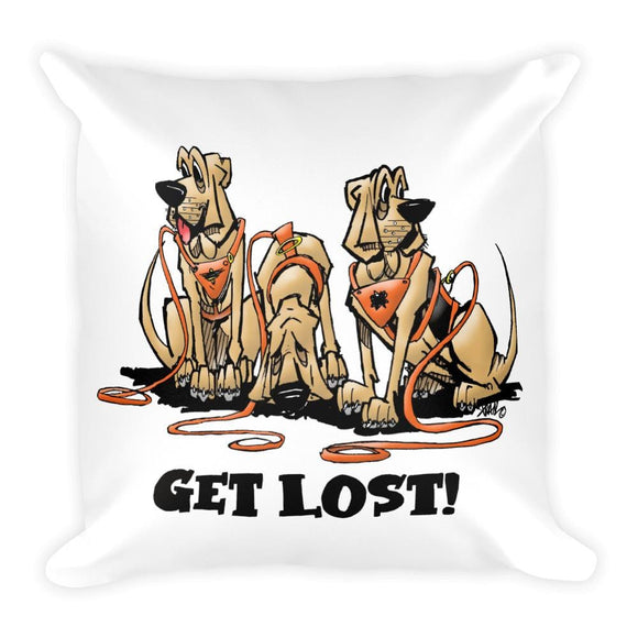 Get Lost Hounds Square Pillow - The Bloodhound Shop