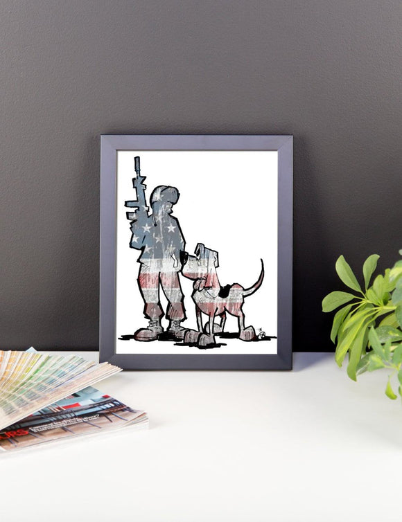 Soldier Hound Framed poster - The Bloodhound Shop