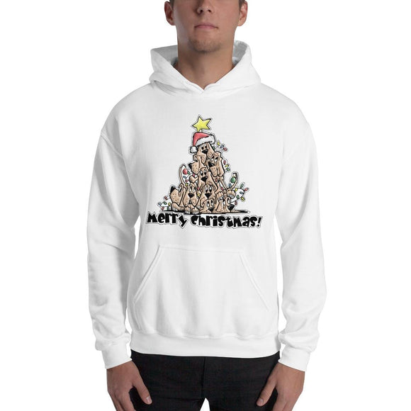 Merry Christmas Tree Hounds Hooded Sweatshirt - The Bloodhound Shop