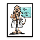 Veterinarian Hound Framed poster - The Bloodhound Shop