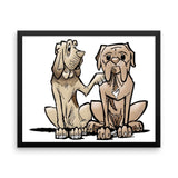 Hound and Bordeaux Framed poster - The Bloodhound Shop