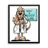 Veterinarian Hound Framed poster - The Bloodhound Shop