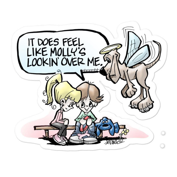 Angel Hound Molly Bubble-free stickers